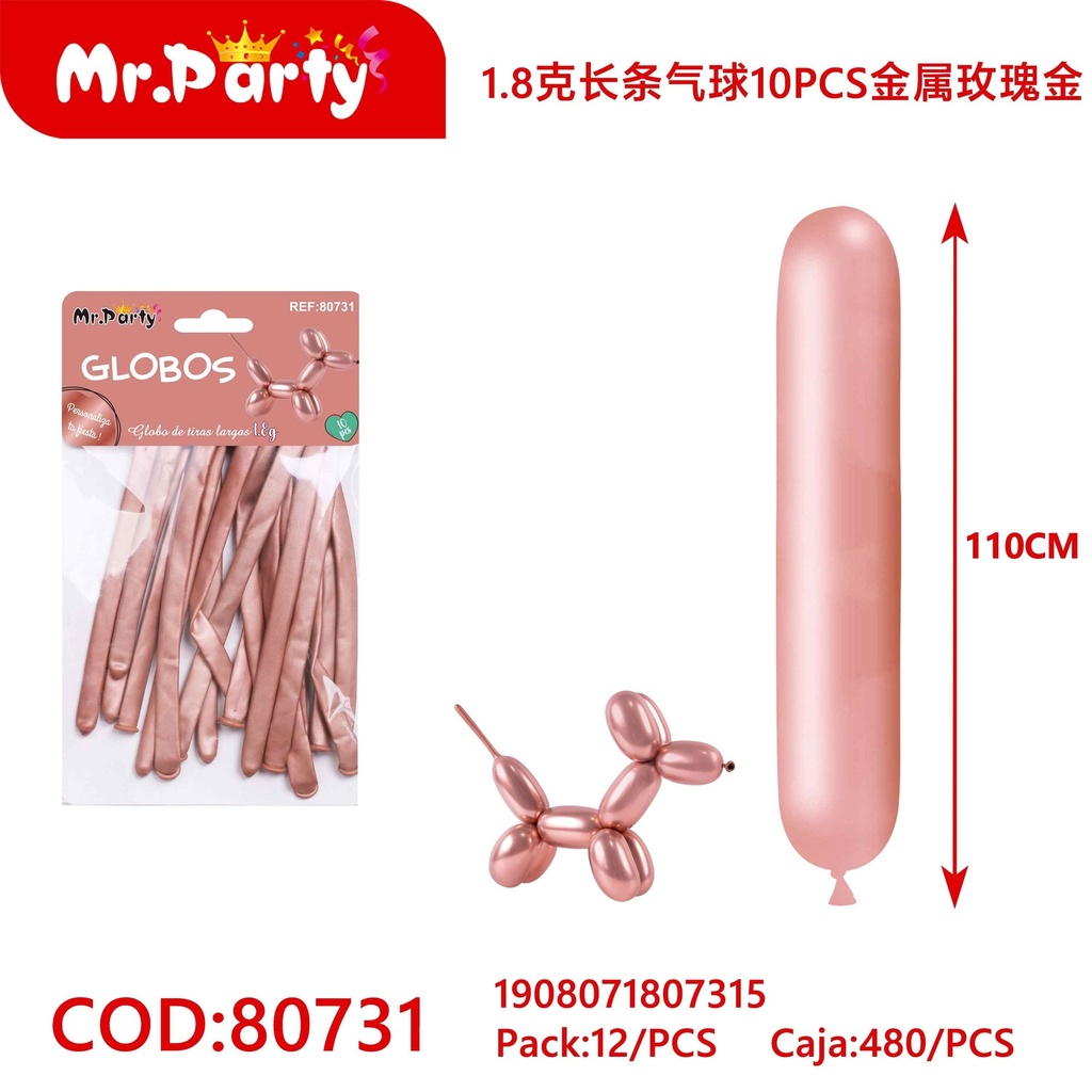 [Mr-80731] GLOBOS LARGOS METALIZADOS