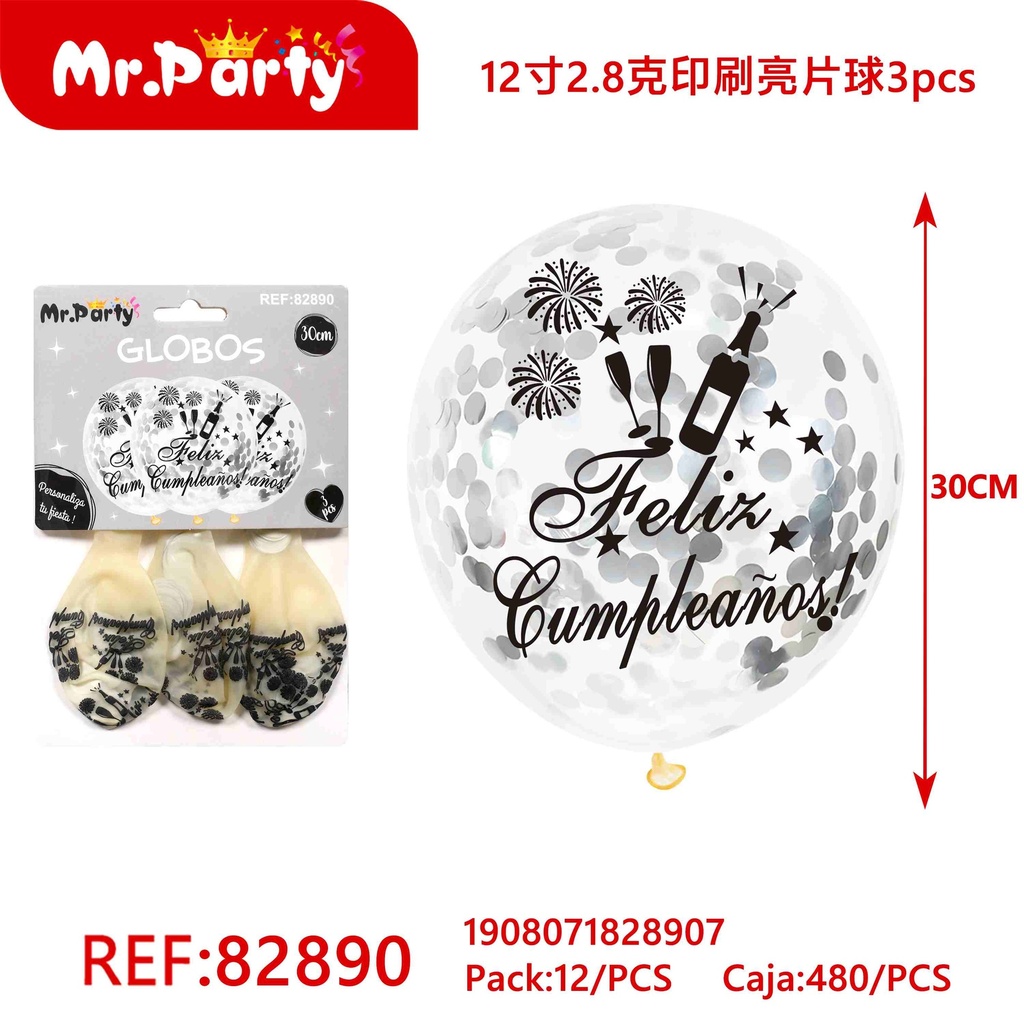 [Mr-82890] GLOBO CON CONFETI