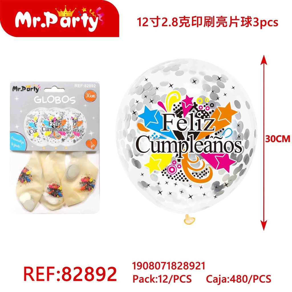 [Mr-82892] GLOBO CON CONFETI