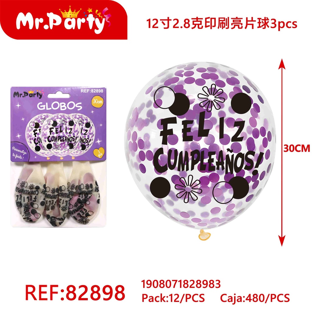 [Mr-82898] GLOBO CON CONFETI