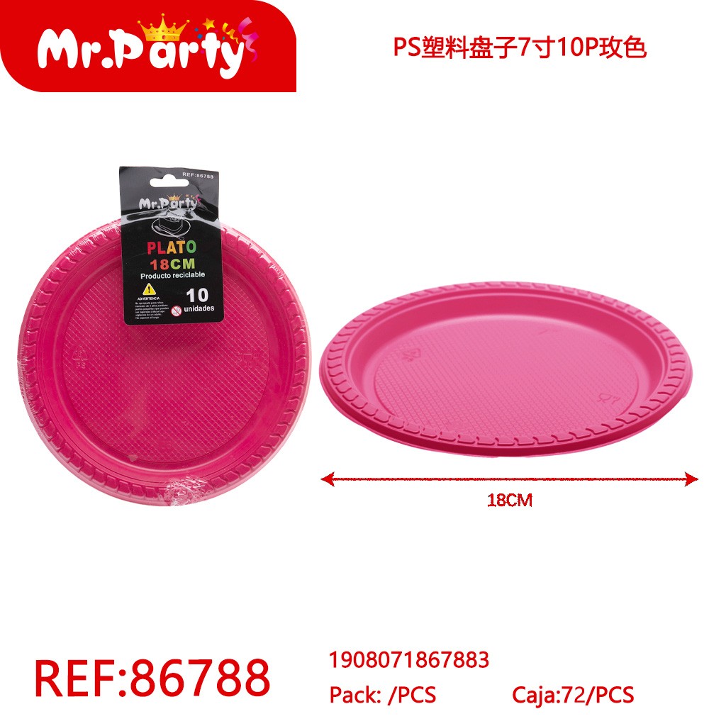 [Mr-86788] PLATOS DE PLASTICO