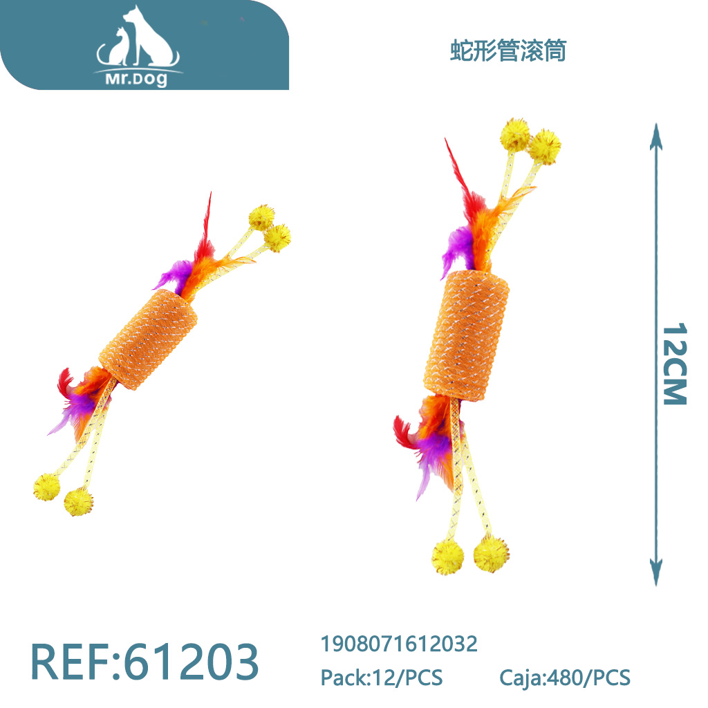 [Mr-61203] RODILLO CON TUBO SERPENTEANTE PARA GATOS