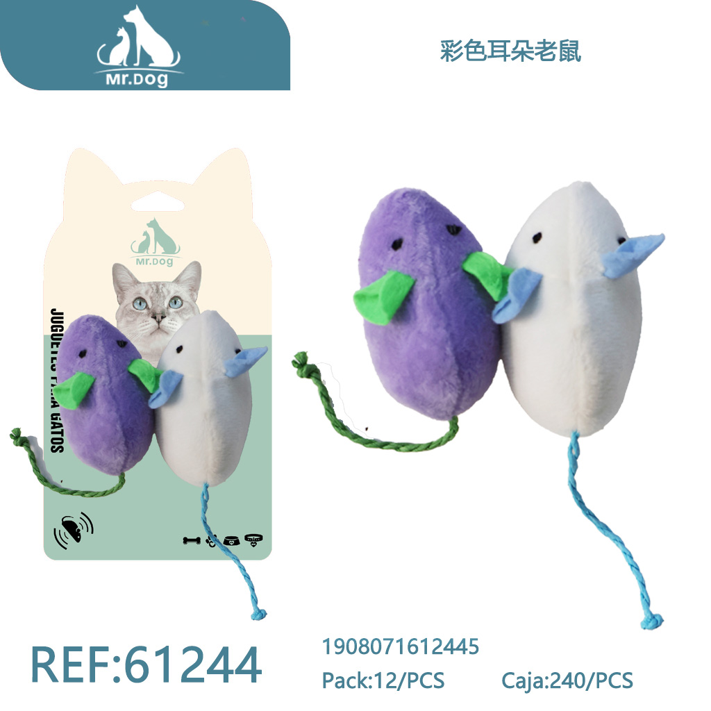 [Mr-61244] RATÓN CON OREJAS COLORIDAS PARA GATOS