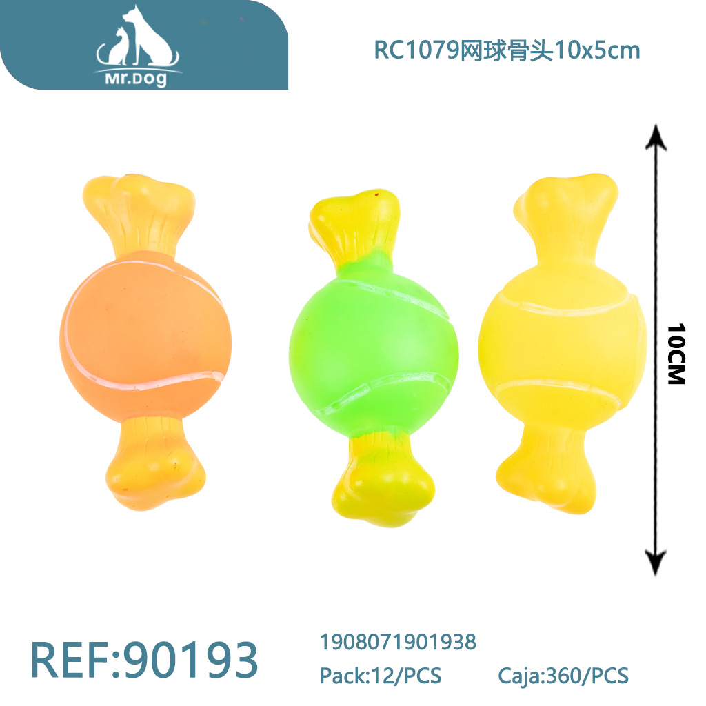 [Mr-90193] HUESO DE PELOTA DE TENIS PARA MASCOTAS