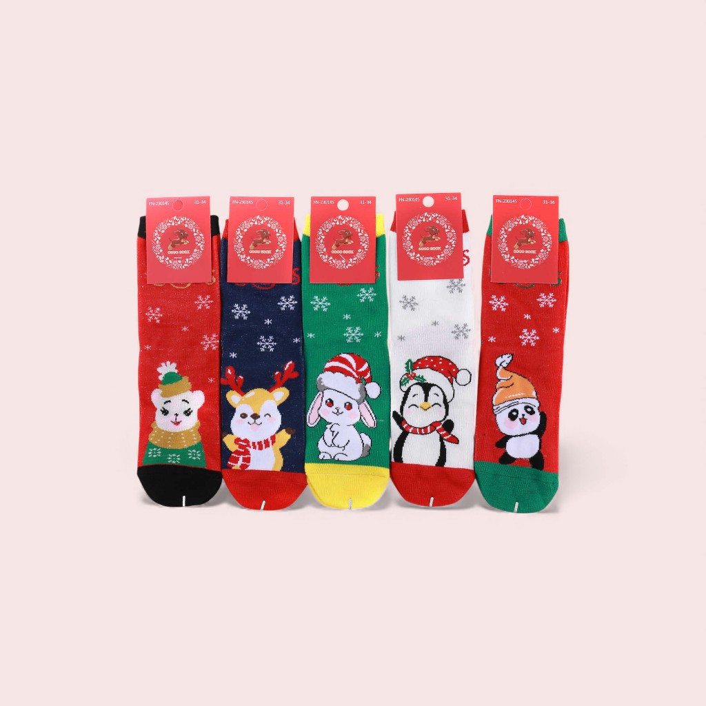 [FN-230145] CALCETINES DE NIñO DE NAVIDAD PLANOS