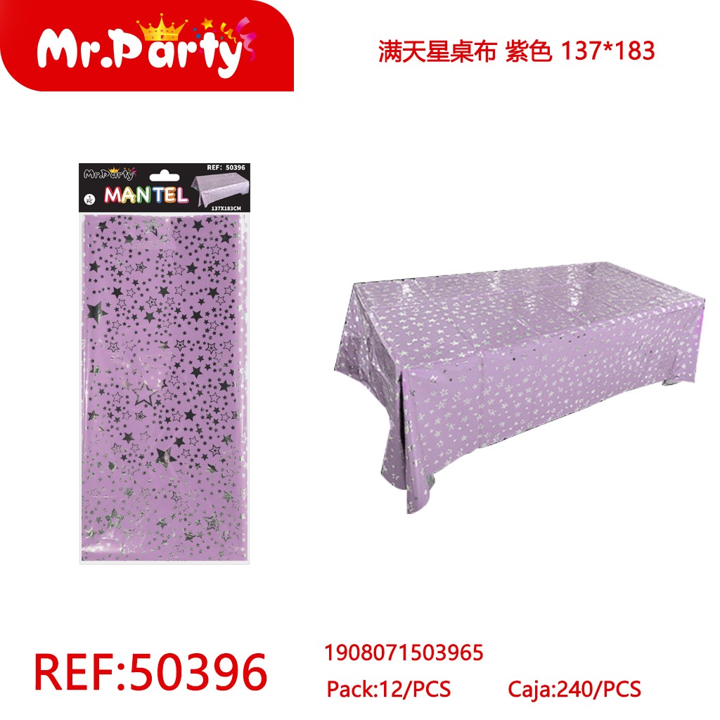 [Mr-50396] ESTRELLAS BRILLANTESMANTEL MORADO 137X183 CM