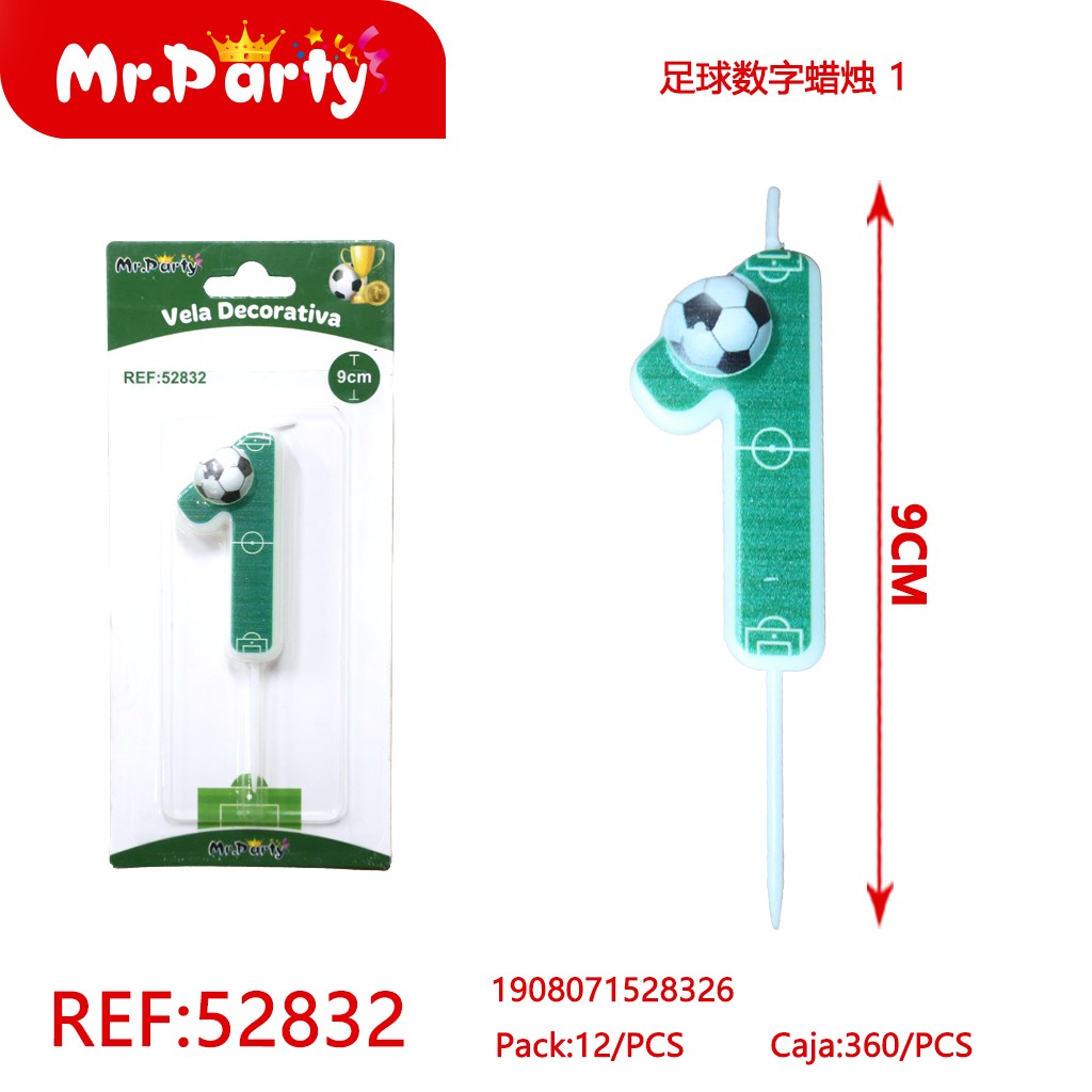 [Mr-52832] VELA DE NÚMERO DE FÚTBOL 1