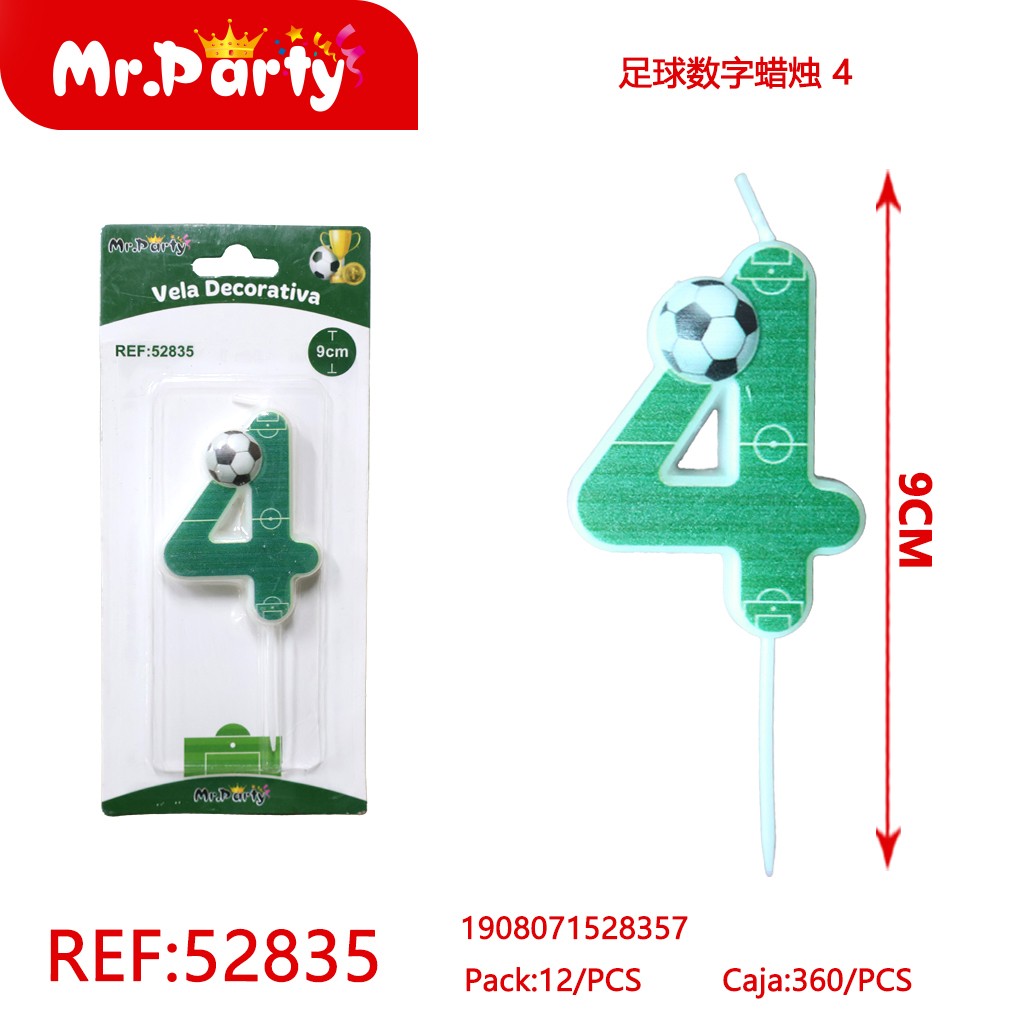 [Mr-52835] VELA DE NÚMERO DE FÚTBOL 4