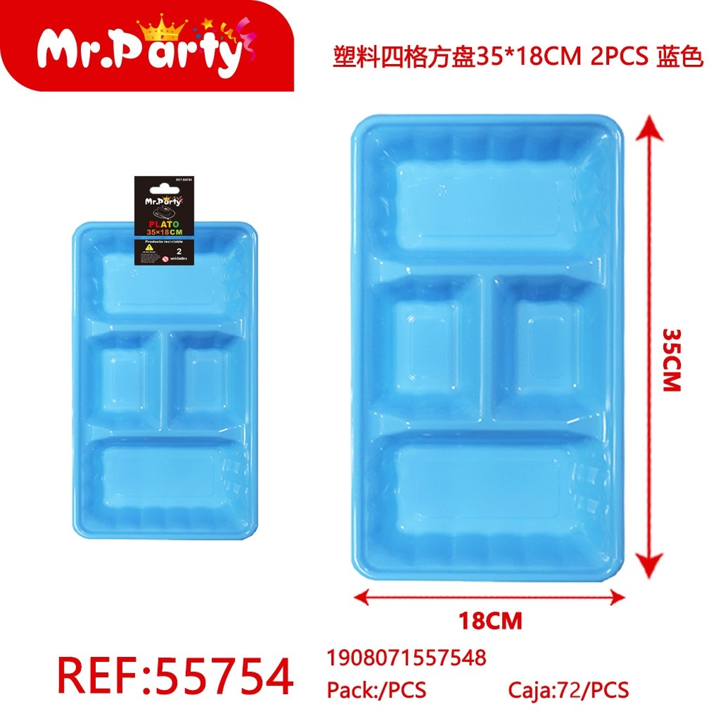 [Mr-55754] PLATO PLASTICO CON DIVISION