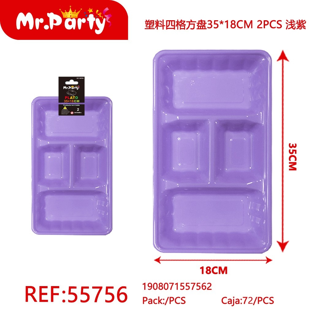 [Mr-55756] PLATO PLASTICO CON DIVISION
