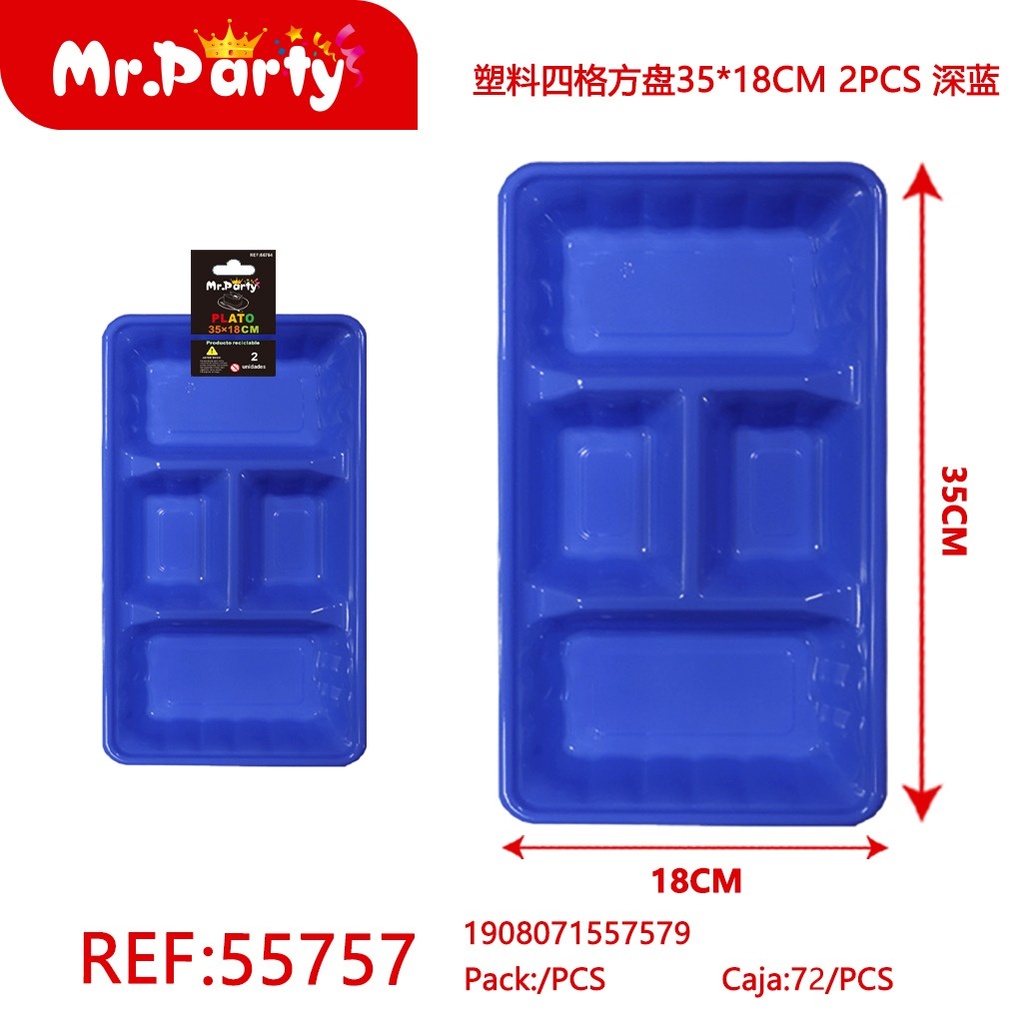 [Mr-55757] PLATO PLASTICO CON DIVISION