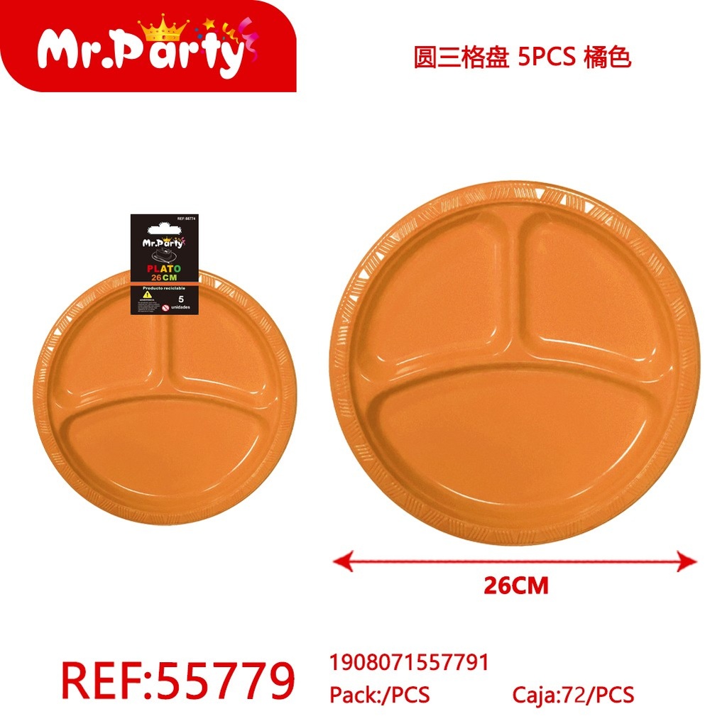 [Mr-55779] PLATO PLASTICO CON DIVISION