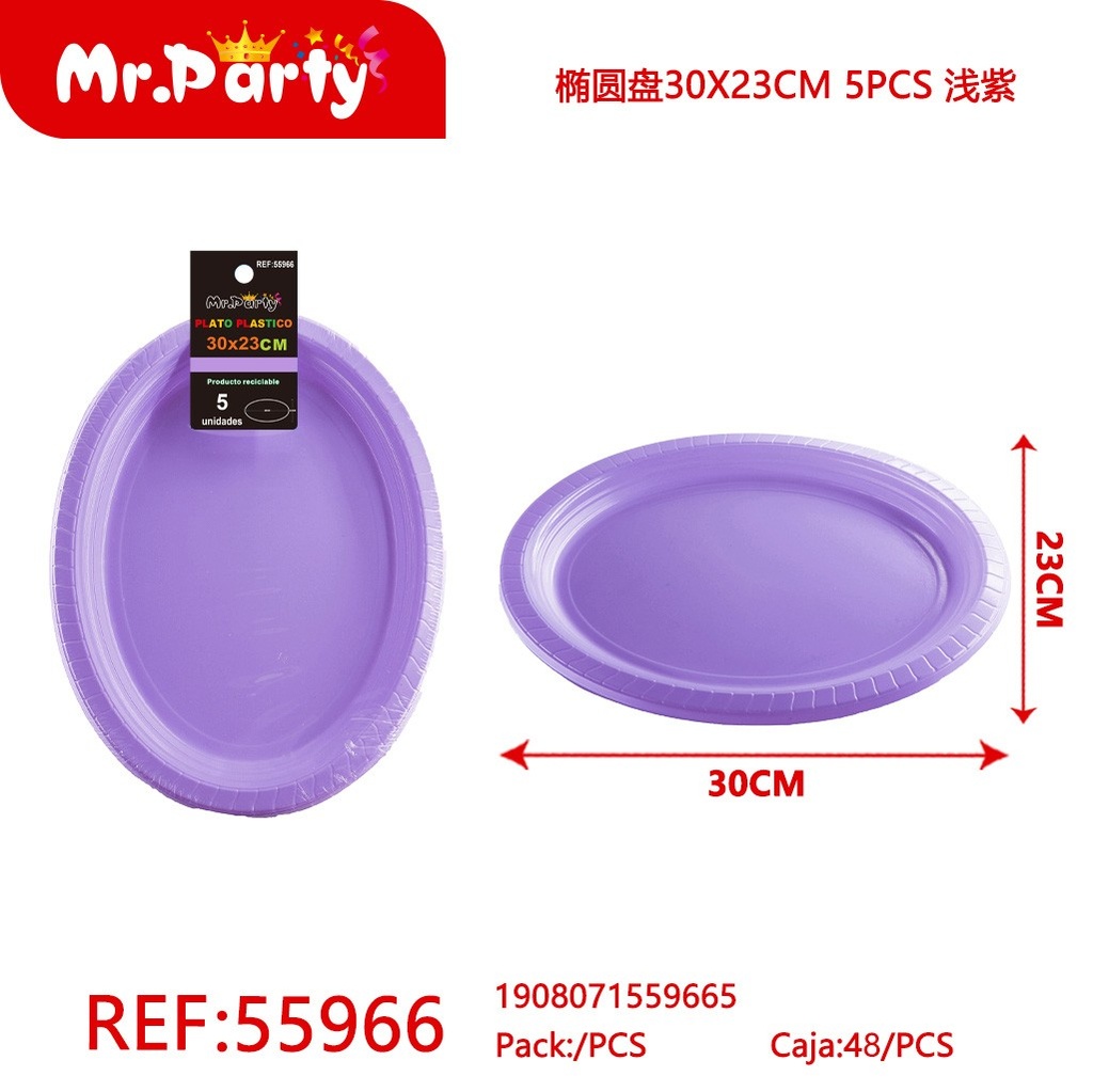 [Mr-55966] PLATO OVAL PLASTICO