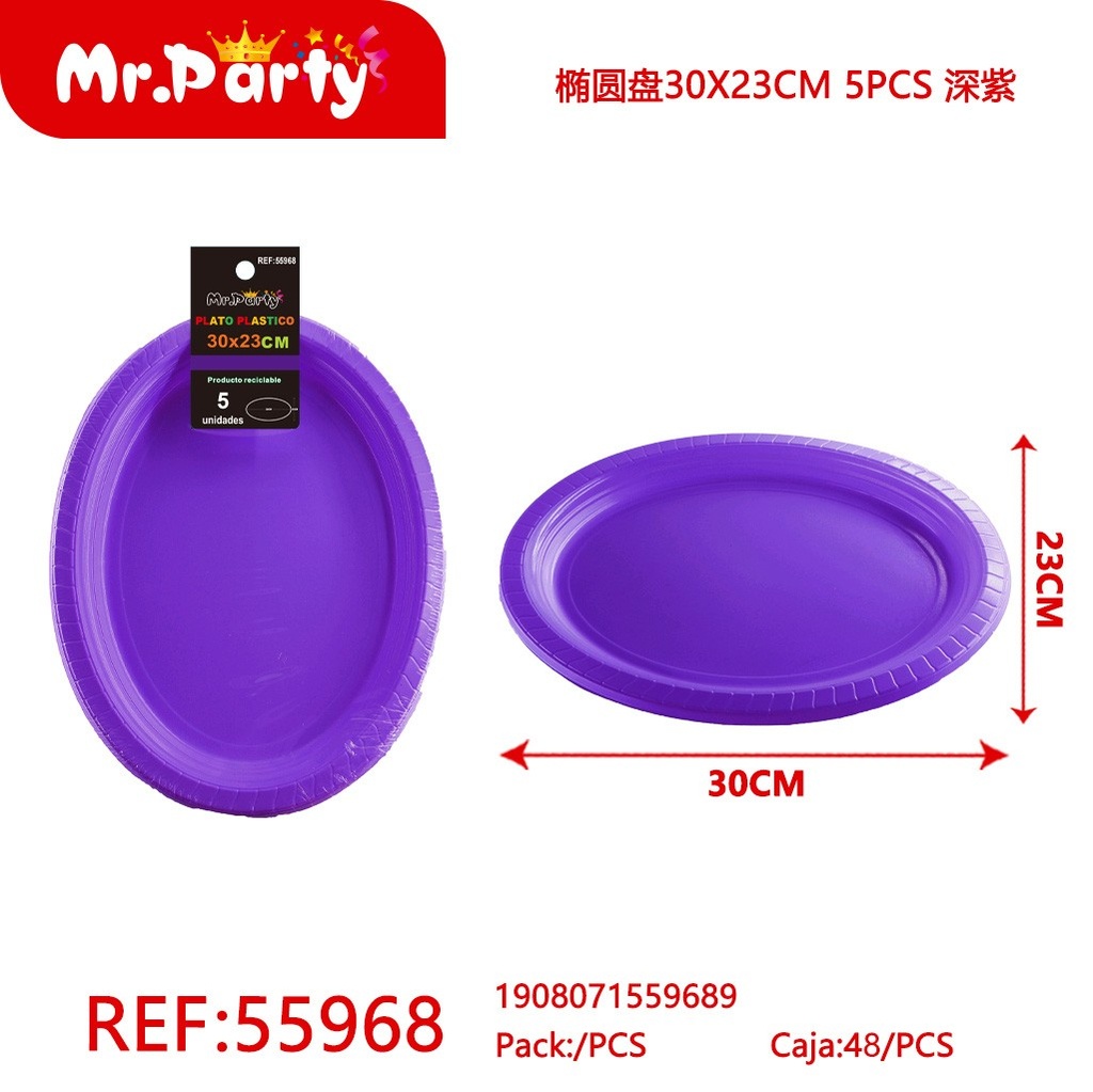 [Mr-55968] PLATO OVAL PLASTICO