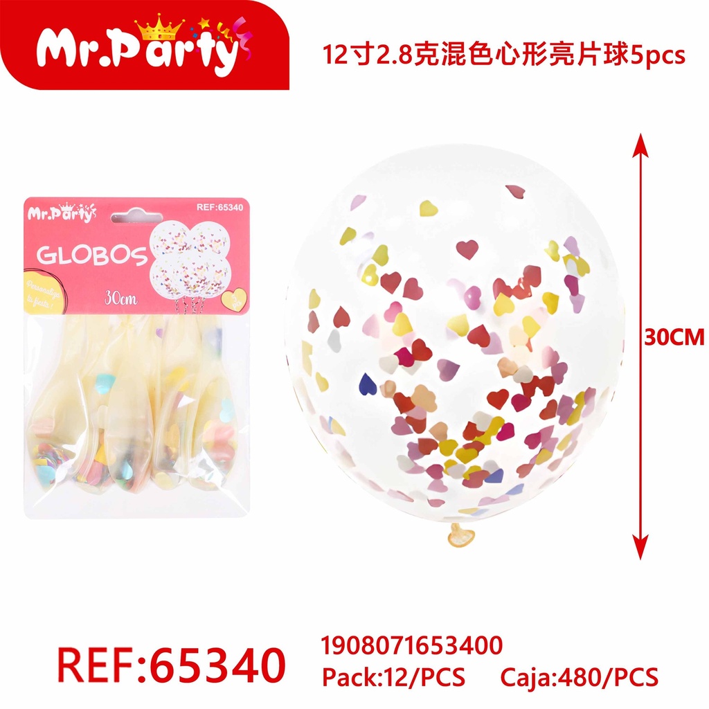 [Mr-65340] GLOBO CON CONFETI