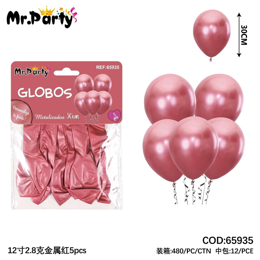 [Mr-65935] GLOBOS DE LATEX METALIZADOS